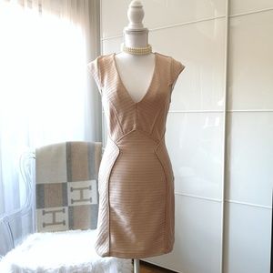 Top Shop Beige Cream Fitted Dress US 8